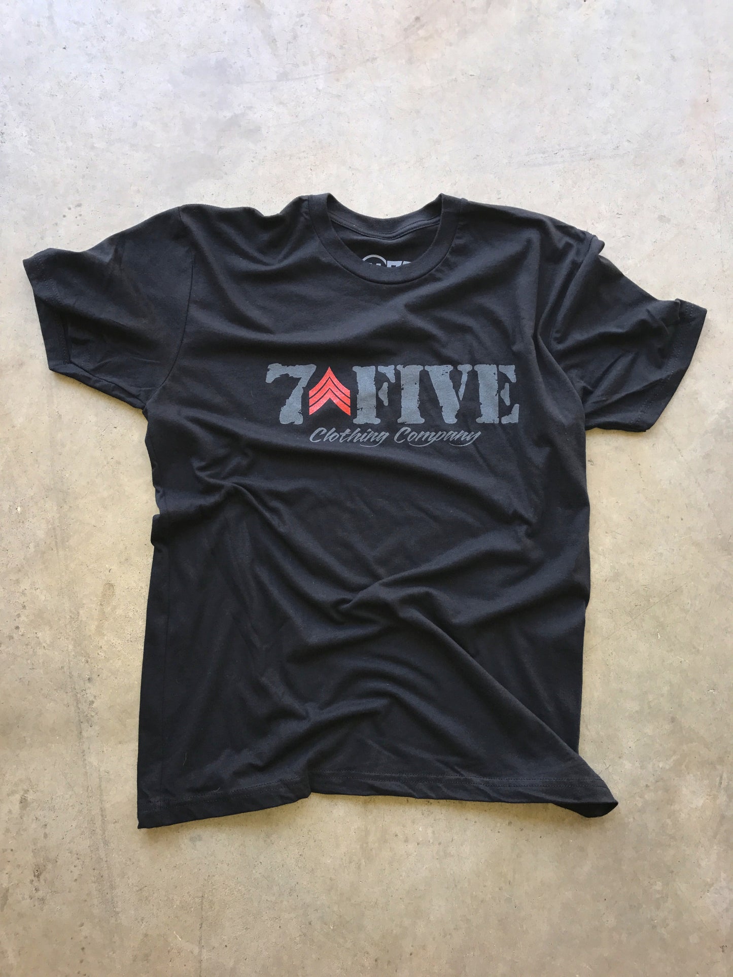 7Five Logo Tee - Black - 7Five Clothing Co.