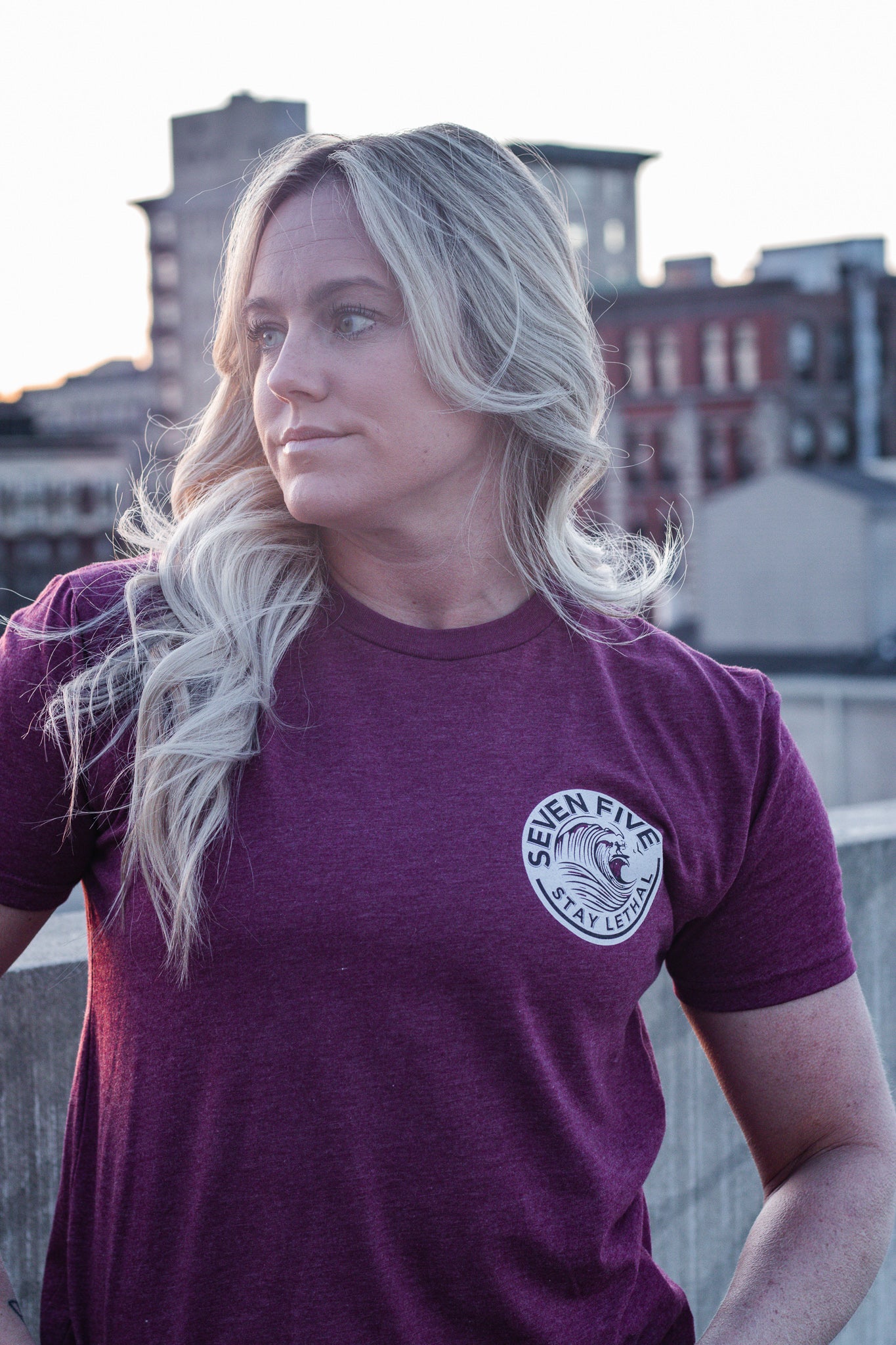 Stay Lethal - Heather Maroon - 7Five Clothing Co.