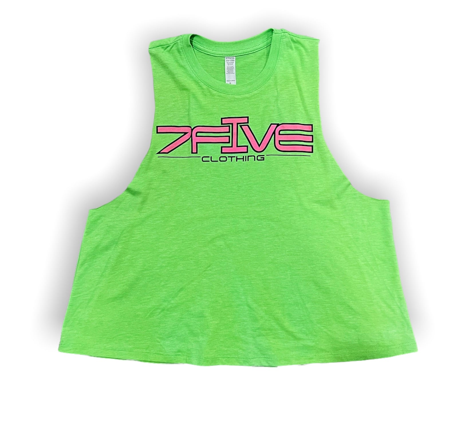 7Five Chevelle Crop - Lime - 7Five Clothing Co.