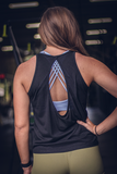 Open Back Tank - Black - 7Five Clothing Co.